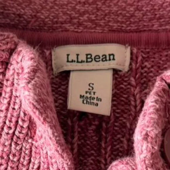 Vintage Llbean Pink Cable Knit 49 Cf - Picture 3 of 6